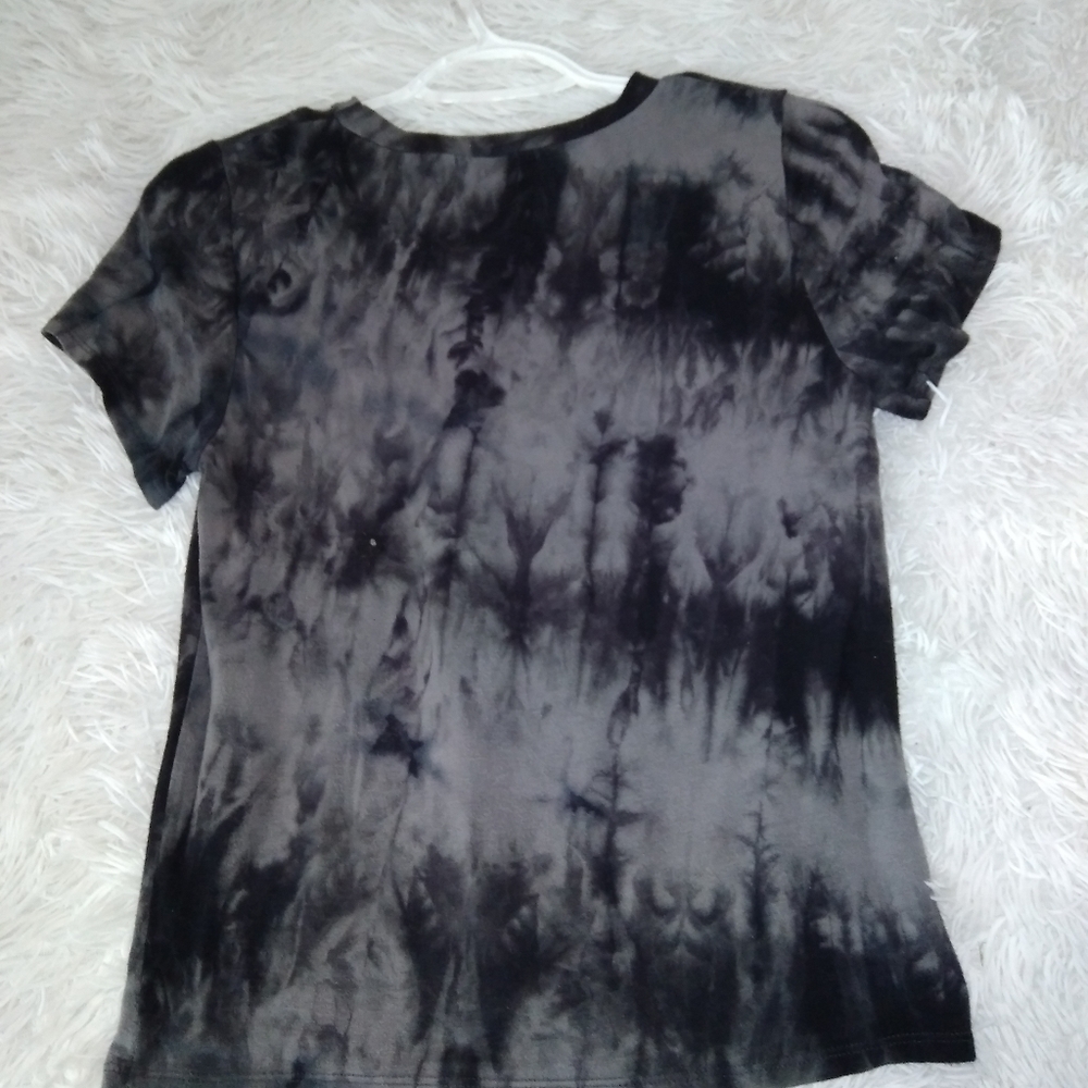 Black and Grey tie-dye Shirt